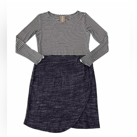 dolan Dresses & Skirts - Anthropologie Dolan Left Coast Collection Blue Striped Dress Tulip Skirt Small